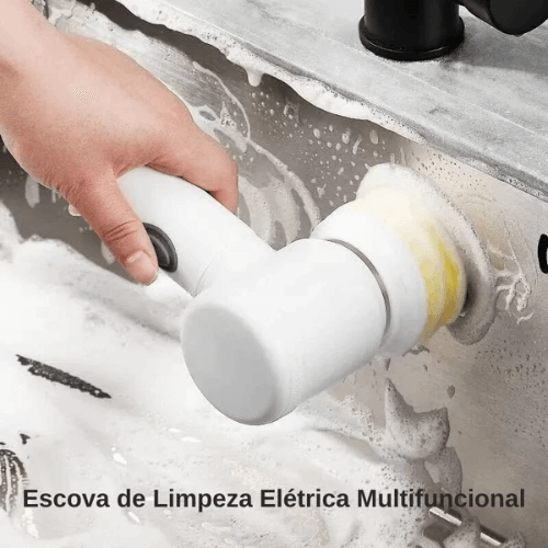 Escova de limpeza elétrica multifuncional sem fio - Compras Agil