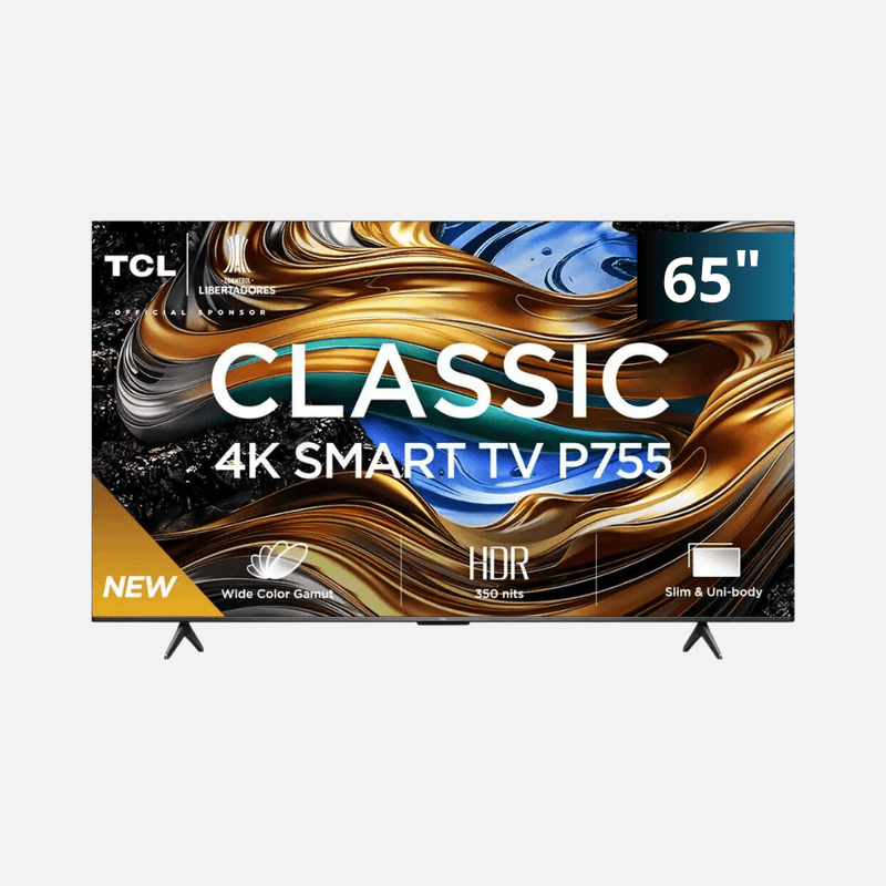 Smart TV 65" 4K UHD LED TCL 65P755 Wi-Fi Bluetooth 3 HDMI 1 USB