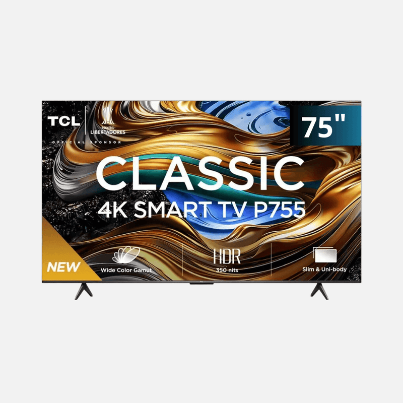 Smart TV 75" 4K UHD LED TCL 75P755 Wi-Fi Bluetooth 3 HDMI 1 USB